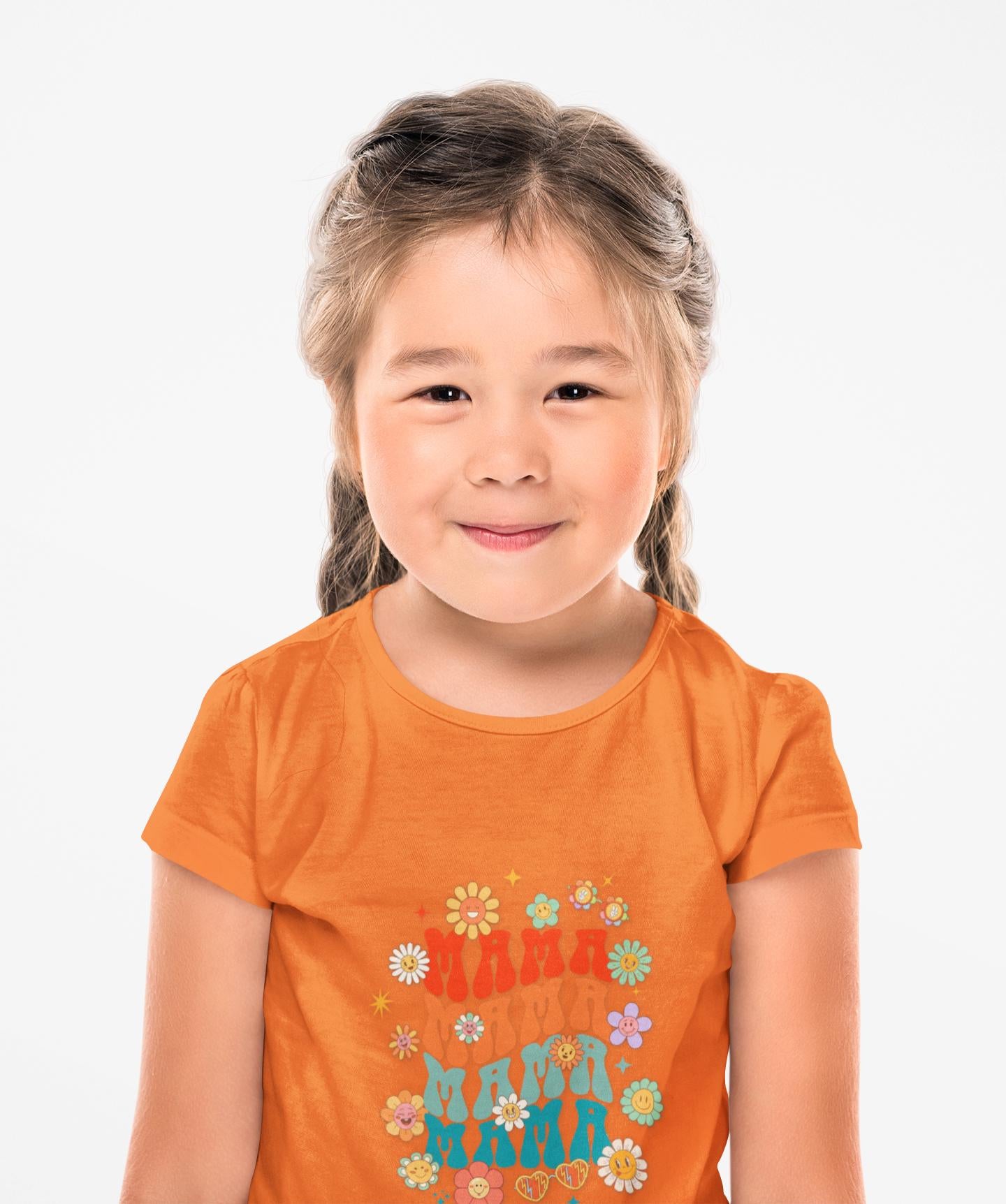 Children's Floral Graphic Tee: Cotton Back-to-School Shirt for Boys & Girls, Relaxed Fit Summer Top