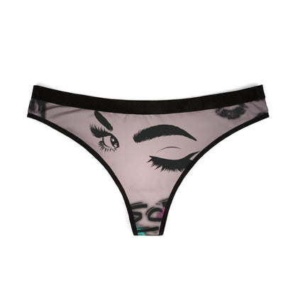 Wink & Kiss Thong  Flirty Lingerie Panties, Cute Streetwear Underwear, Fun Otaku Style