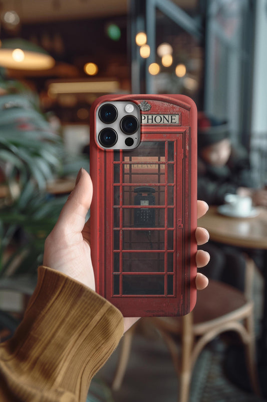 Red Phone Booth Magnetic Phone Case: MagSafe Compatible, Dual Layer Protection