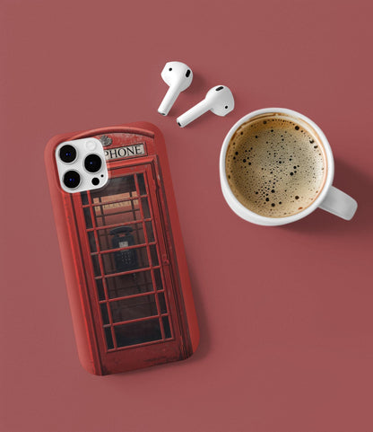 Red Phone Booth Magnetic Phone Case: MagSafe Compatible, Dual Layer Protection