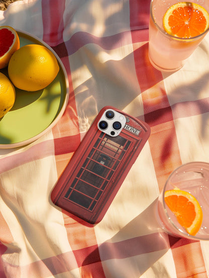 Red Phone Booth Magnetic Phone Case: MagSafe Compatible, Dual Layer Protection