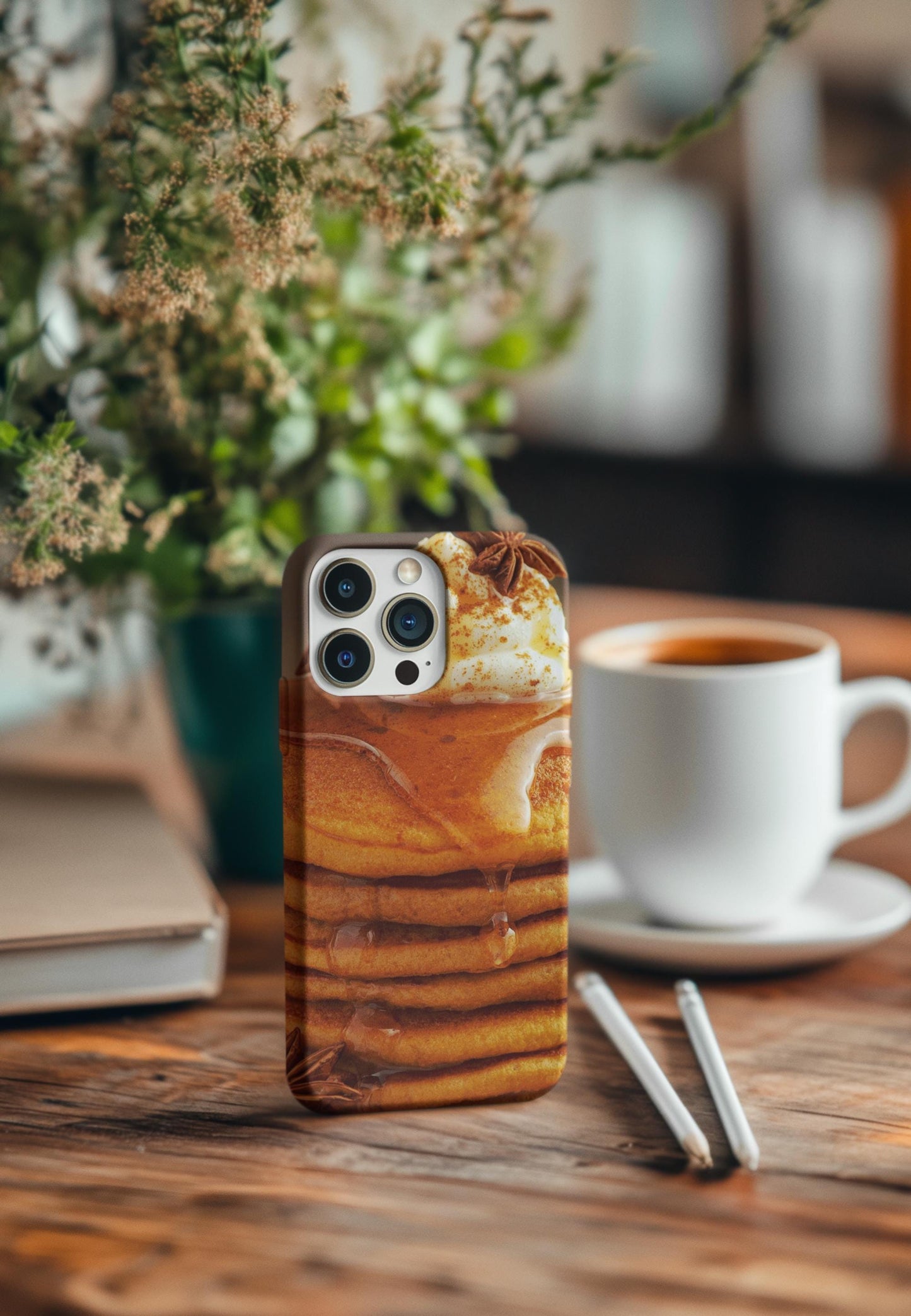 Pumpkin Spice Pancake Phone Case: Magnetic MagSafe Tough Case