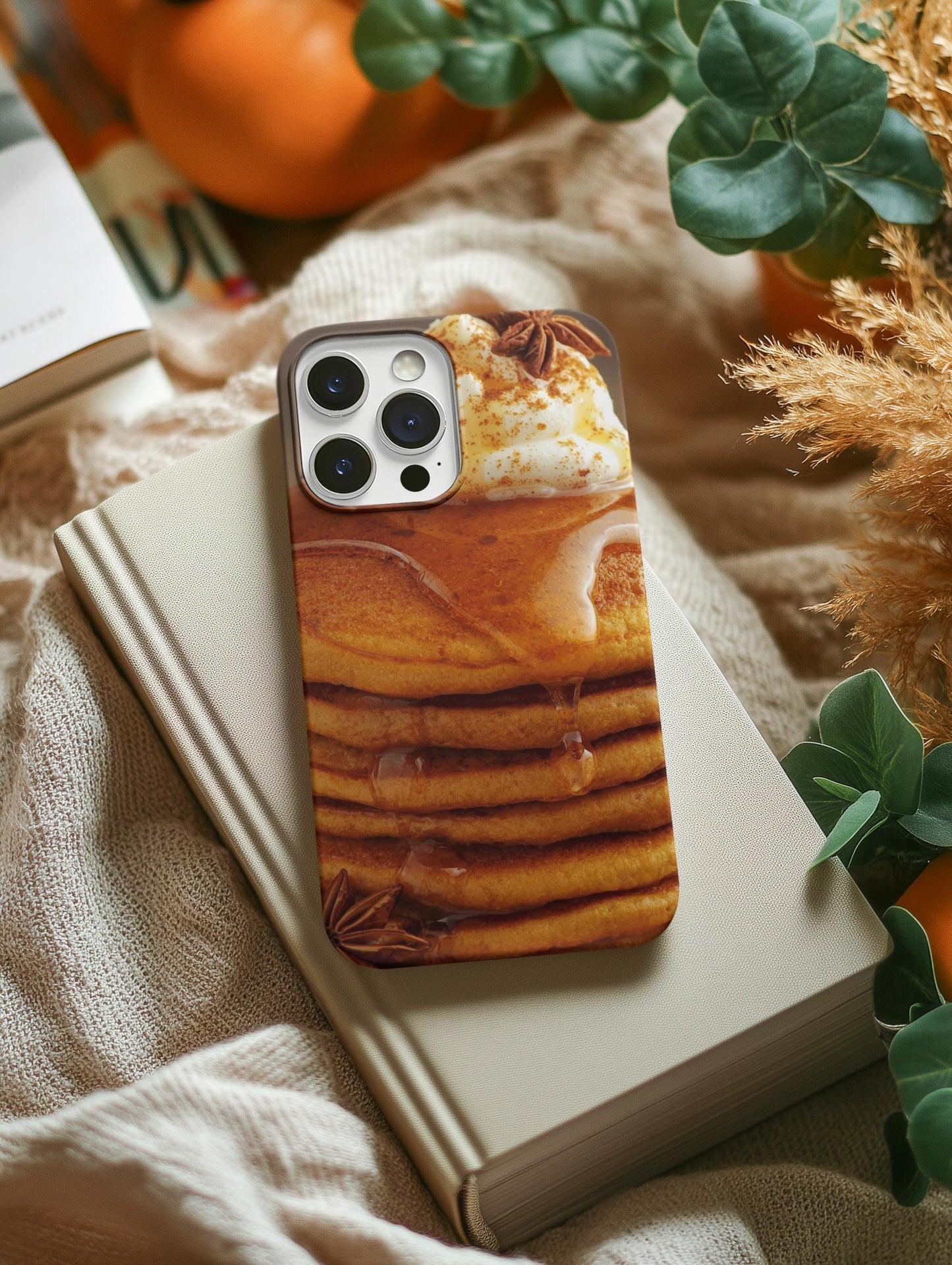 Pumpkin Spice Pancake Phone Case: Magnetic MagSafe Tough Case