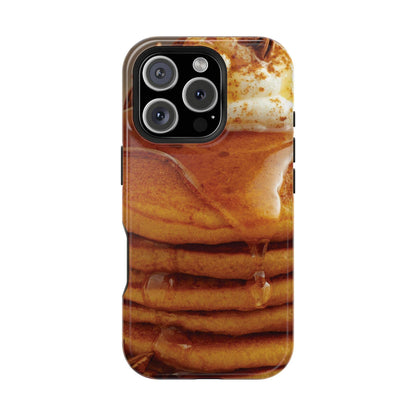Pumpkin Spice Pancake Phone Case: Magnetic MagSafe Tough Case