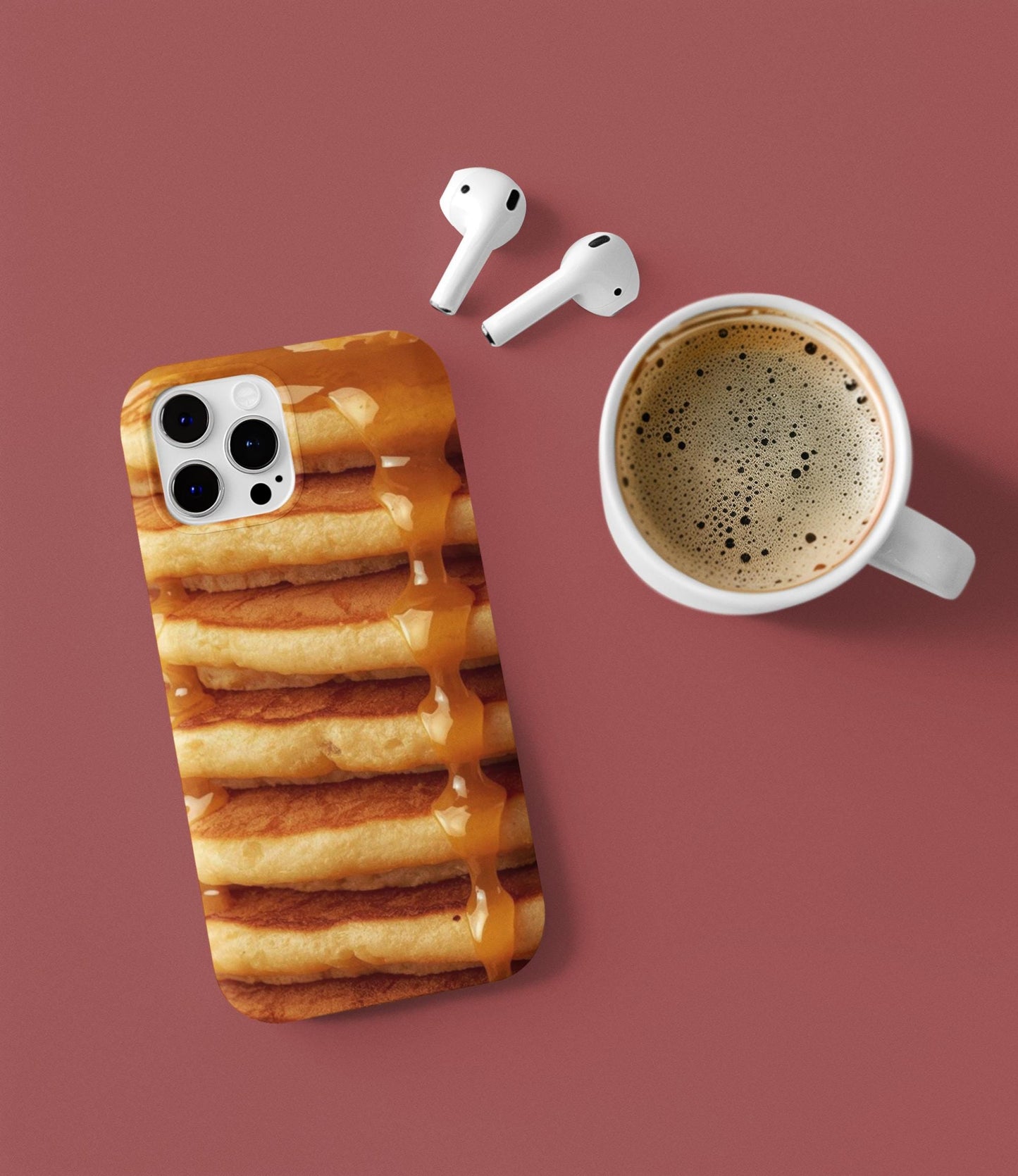 Dulce de Leche Pancake Phone Case: Foodie Gift, Magnetic, Tough