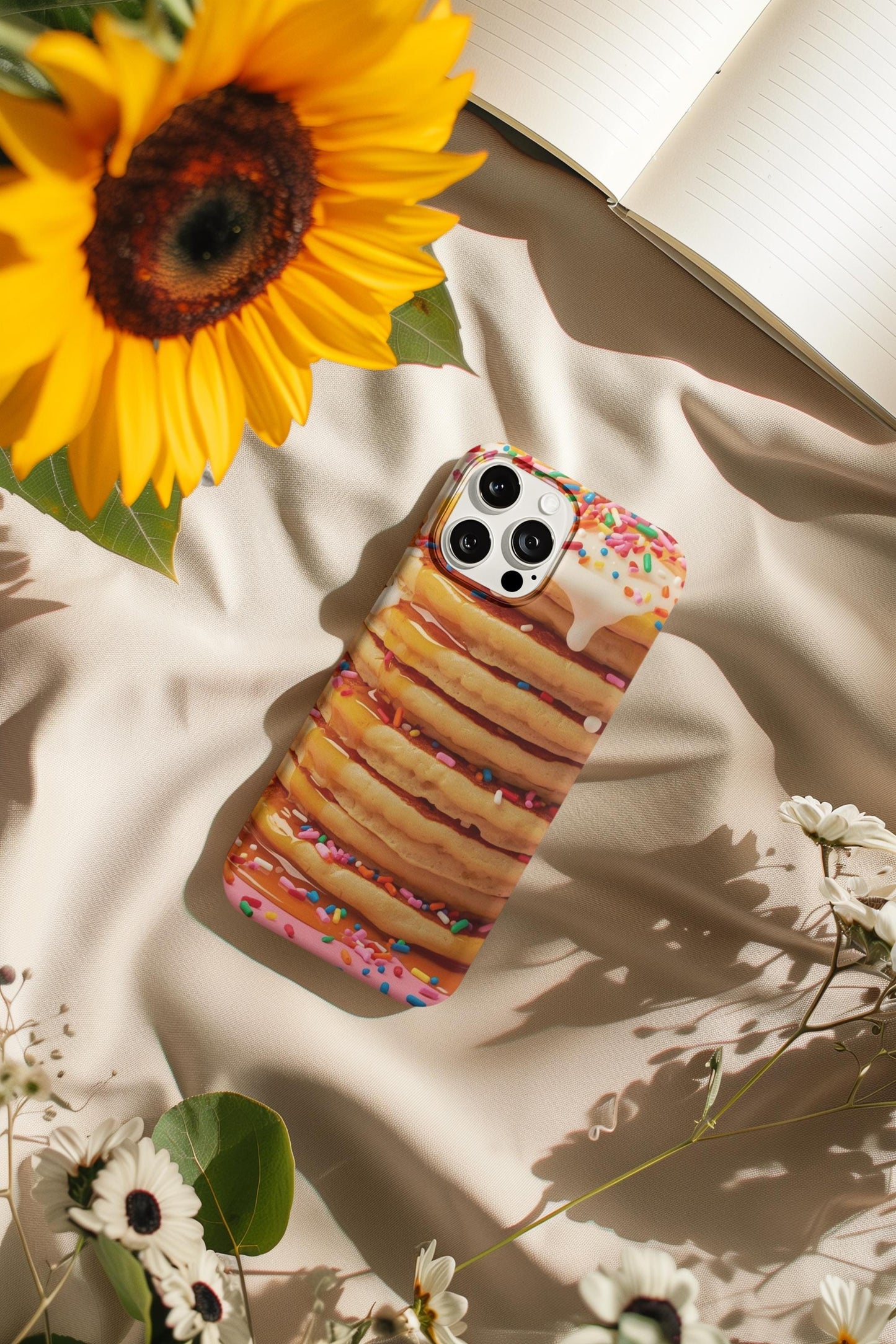 Colorful Confetti Pancake iPhone 14 Case: Unique Foodie Gift for Teens, Fun Phone Accessory