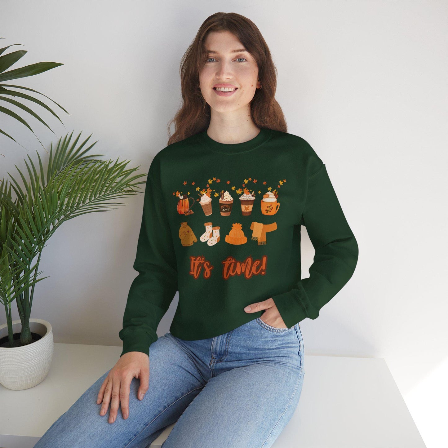 Autumn Vibes Sweatshirt: Cozy Fall Crewneck - Pumpkin Spice Gift