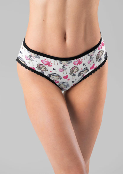 Kawaii Anime-Inspired Mother-Daughter Thong Set: Playful Cartoon Lingerie for Otaku Fans