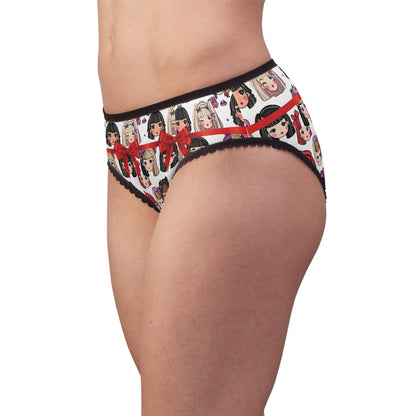 Kawaii Anime Girl Briefs: Cute Bow Panties, Playful Otaku Underwear, Fun Cartoon Lingerie for Women