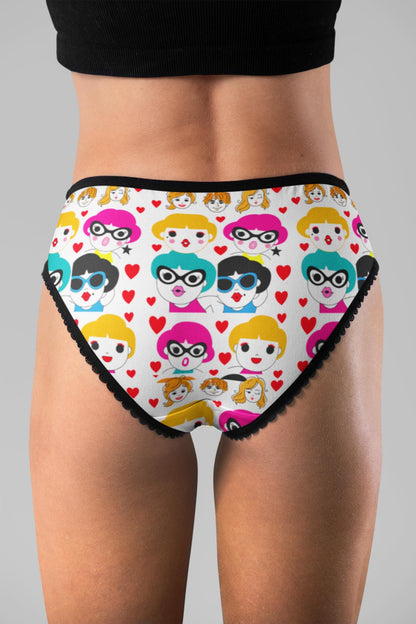 Kawaii Anime Girl Panties: Colorful Pop-Art Underwear