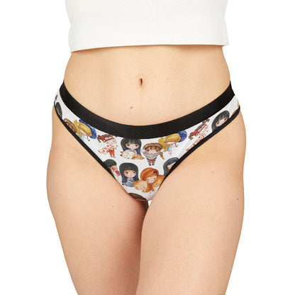 Anime Girl & Puppy Thong: Kawaii Cartoon Panties, Otaku Lingerie, Colorful Underwear Gift