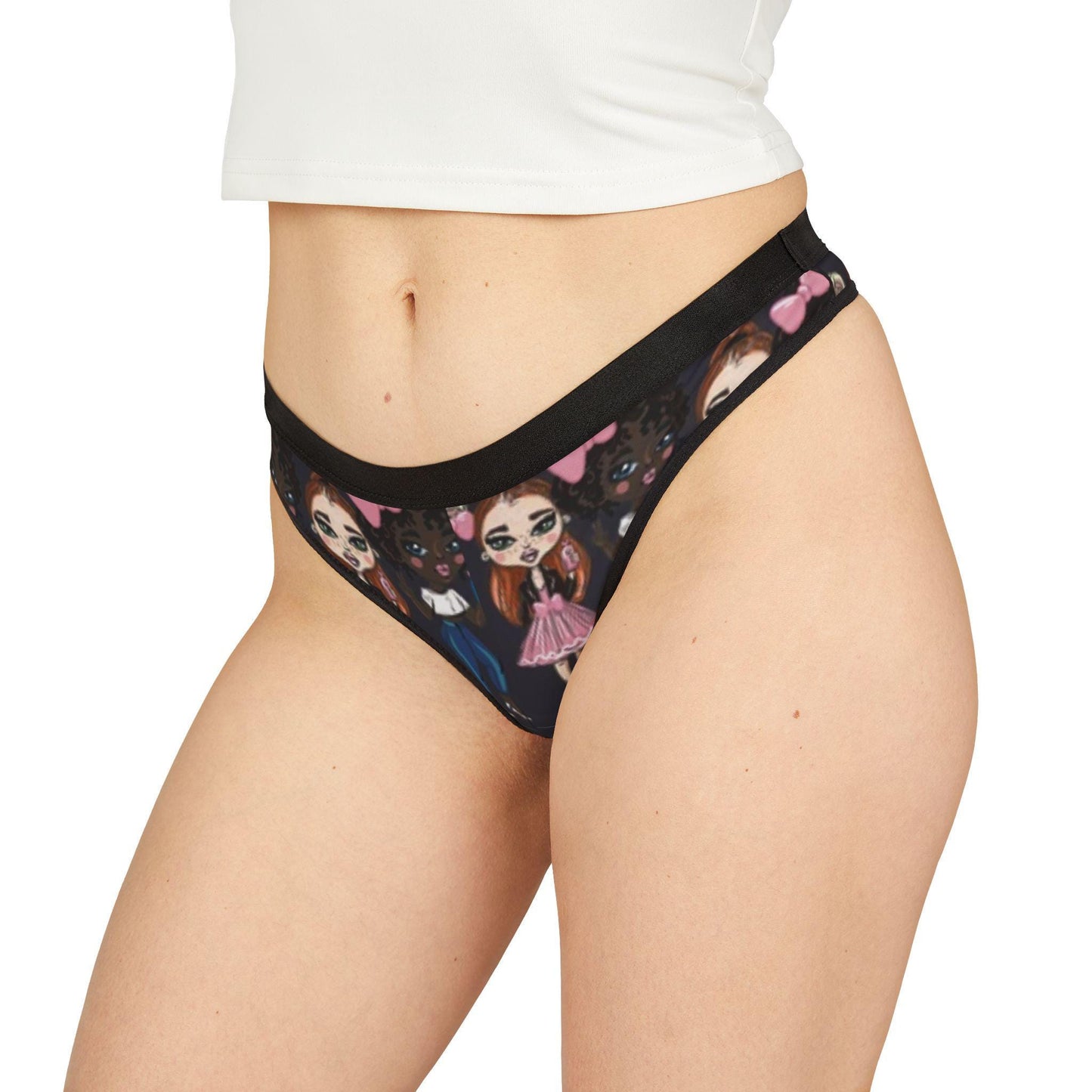 Kawaii Anime BFF Thong - Cheeky Chibi Cartoon Lingerie for Otaku Cosplay Gifts