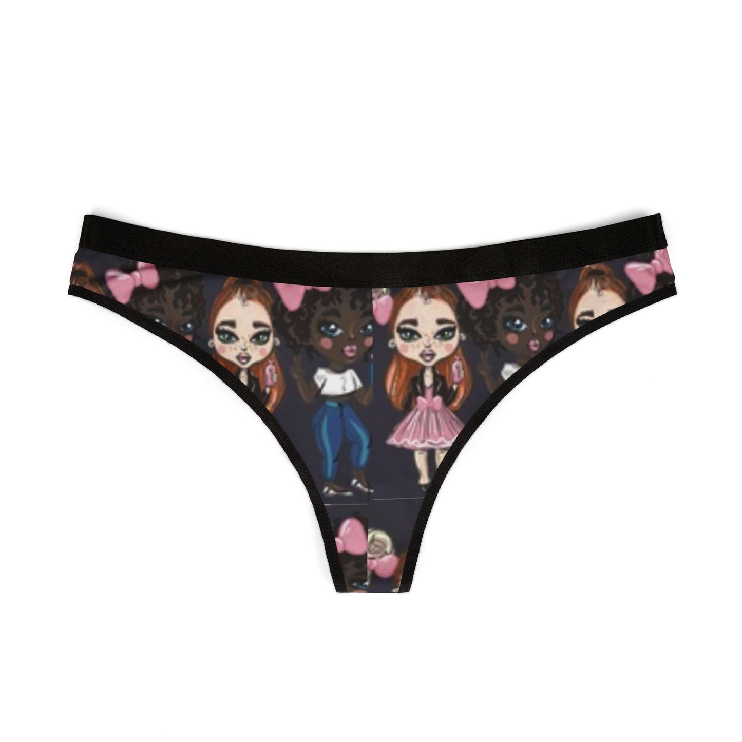 Kawaii Anime BFF Thong - Cheeky Chibi Cartoon Lingerie for Otaku Cosplay Gifts