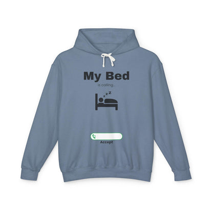My Bed is Calling Hoodie: Funny Sleep Lover Pullover - Fall Colors