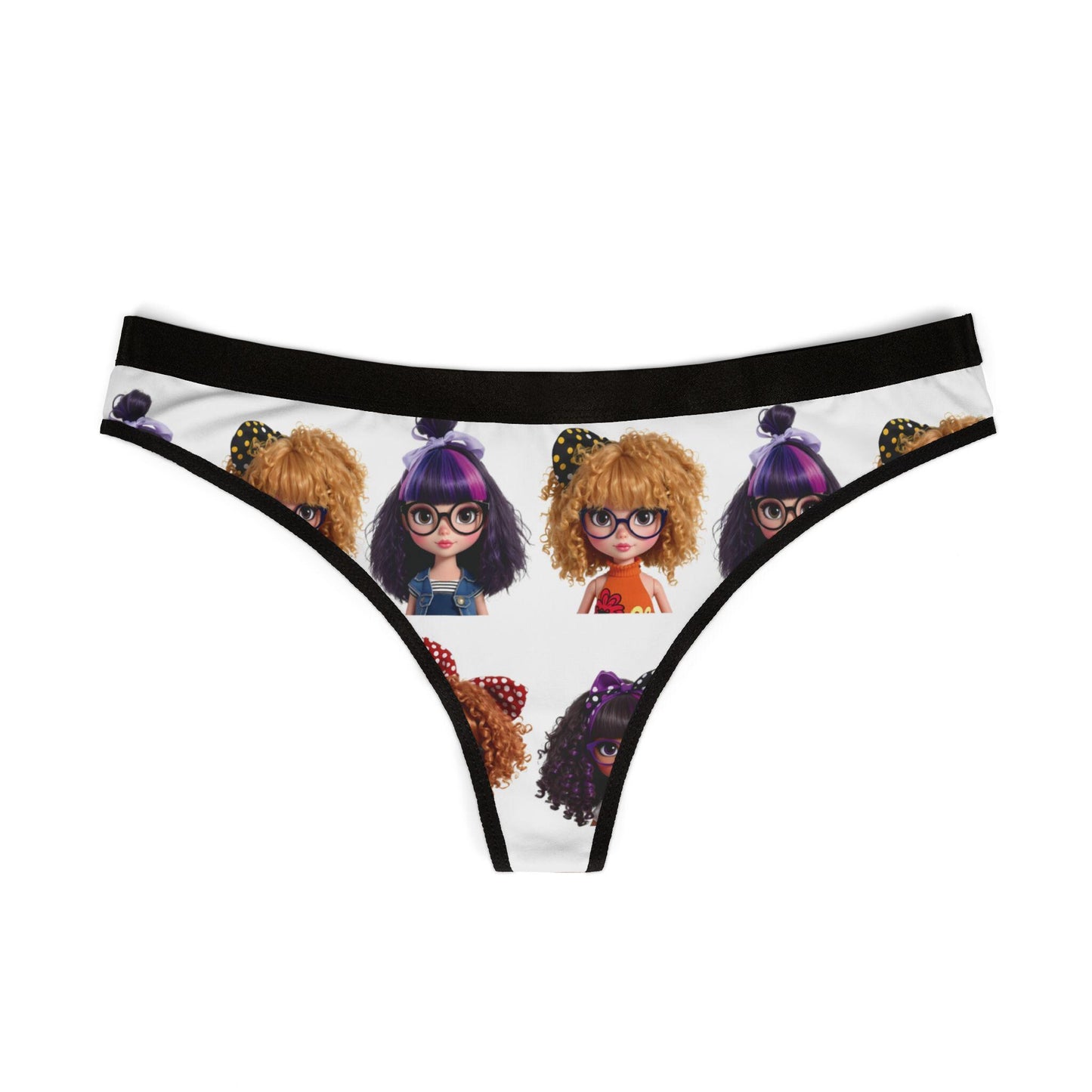 Kawaii Anime Print Thong: Nerdy Girl Lingerie, Cosplay Underwear