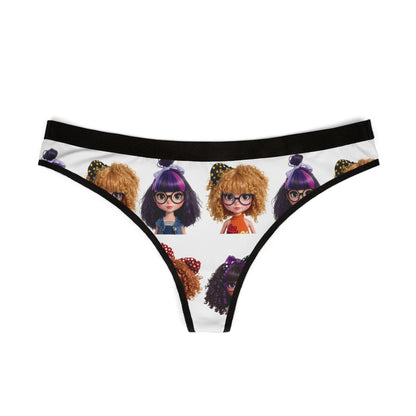 Kawaii Anime Print Thong: Nerdy Girl Lingerie, Cosplay Underwear