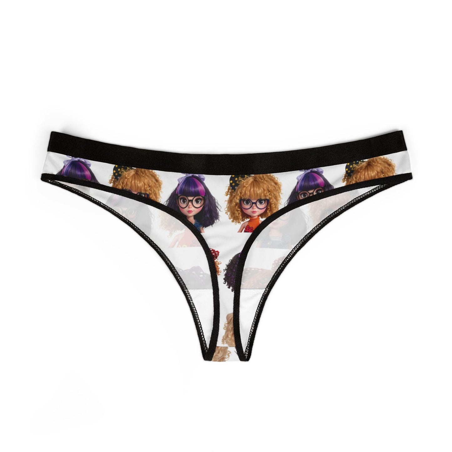 Kawaii Anime Print Thong: Nerdy Girl Lingerie, Cosplay Underwear