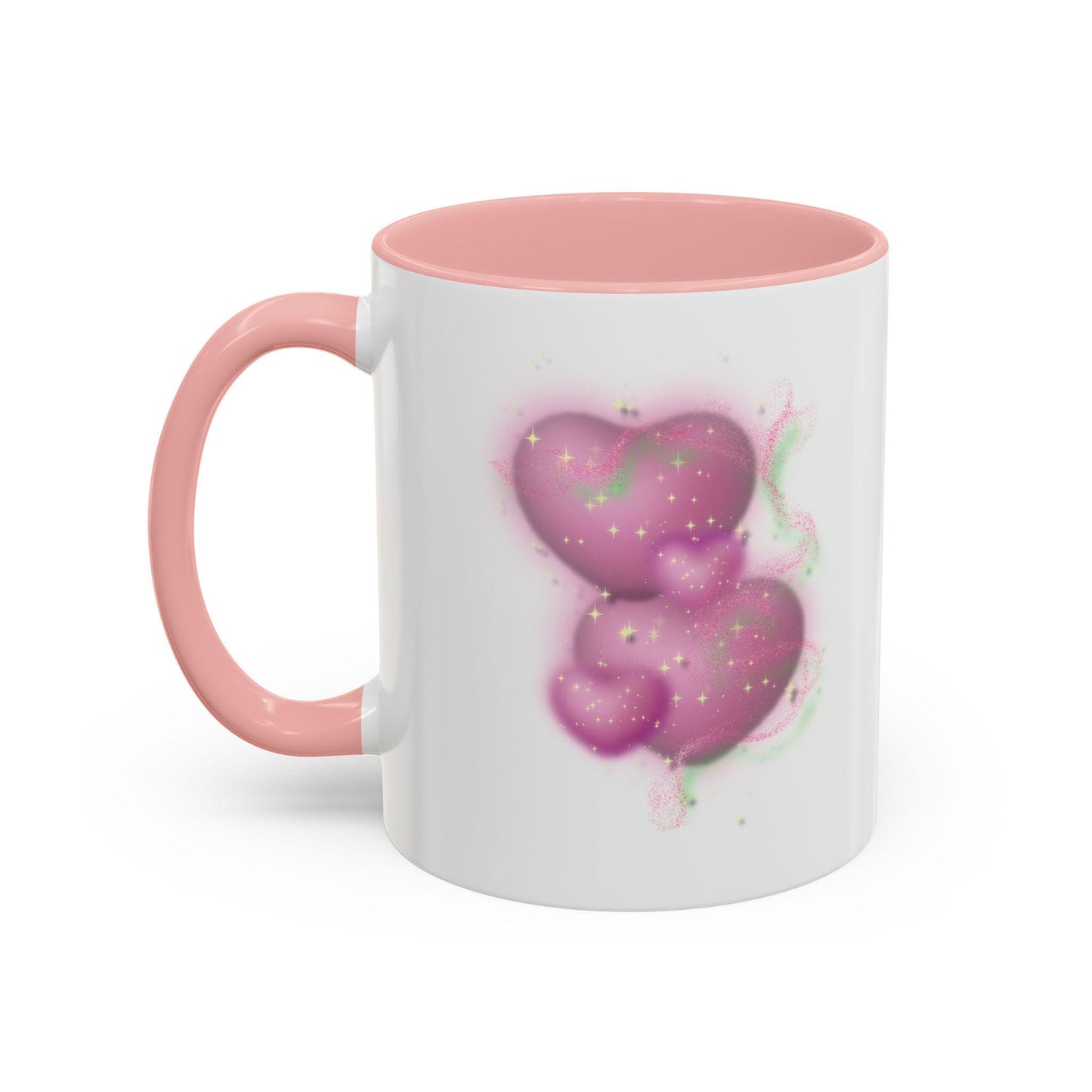 Accent Pink Floral Coffee Mug | Perfect Gift for Coffee Lovers, Home Decor, Mother's Day Gift, Desk Accessories, Flower Lover's Mug