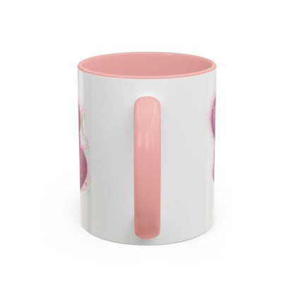 Accent Pink Floral Coffee Mug | Perfect Gift for Coffee Lovers, Home Decor, Mother's Day Gift, Desk Accessories, Flower Lover's Mug