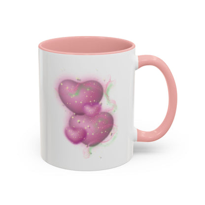 Accent Pink Floral Coffee Mug | Perfect Gift for Coffee Lovers, Home Decor, Mother's Day Gift, Desk Accessories, Flower Lover's Mug