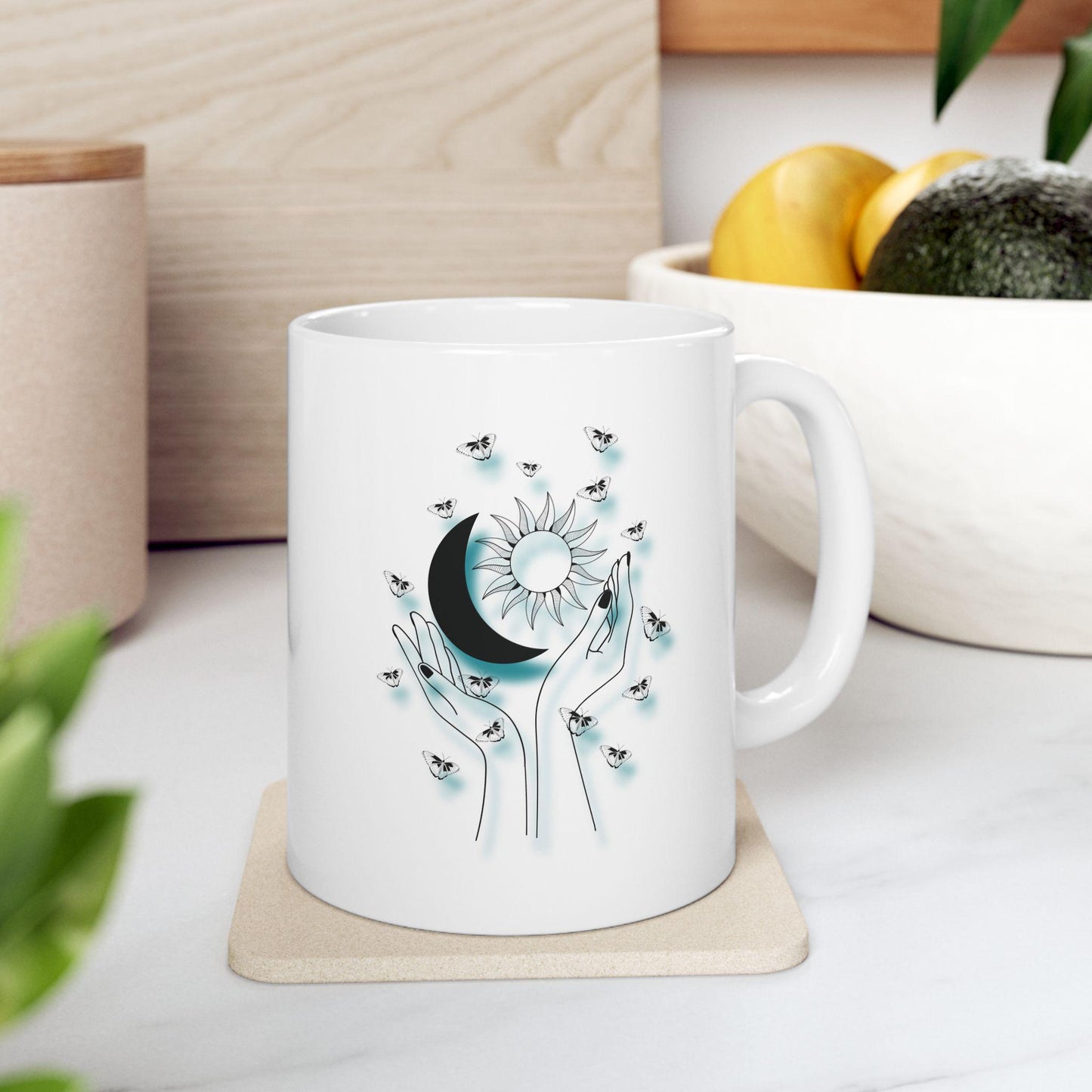 Floral Ceramic Coffee Mug: Vibrant Colors, Glossy Finish - 11oz/15oz