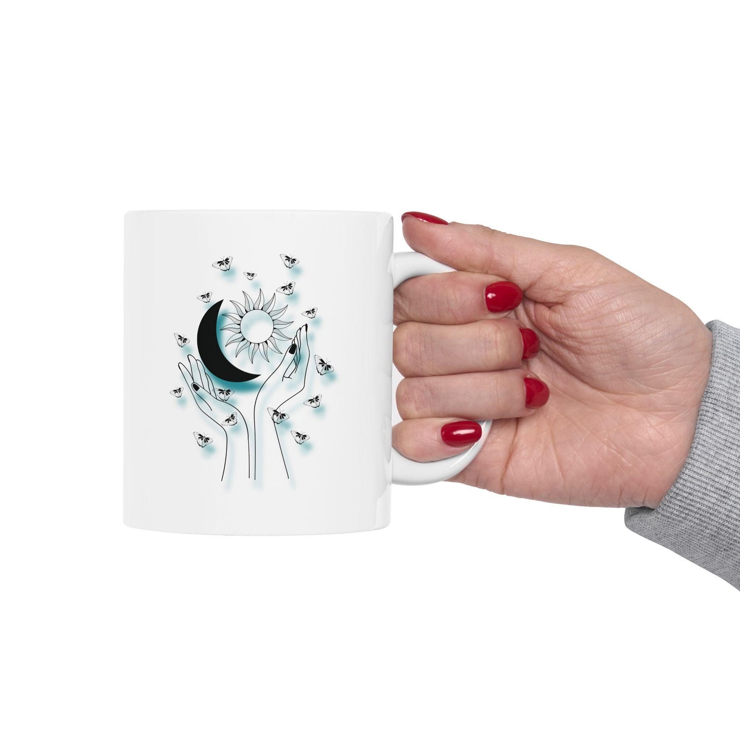 Floral Ceramic Coffee Mug: Vibrant Colors, Glossy Finish - 11oz/15oz