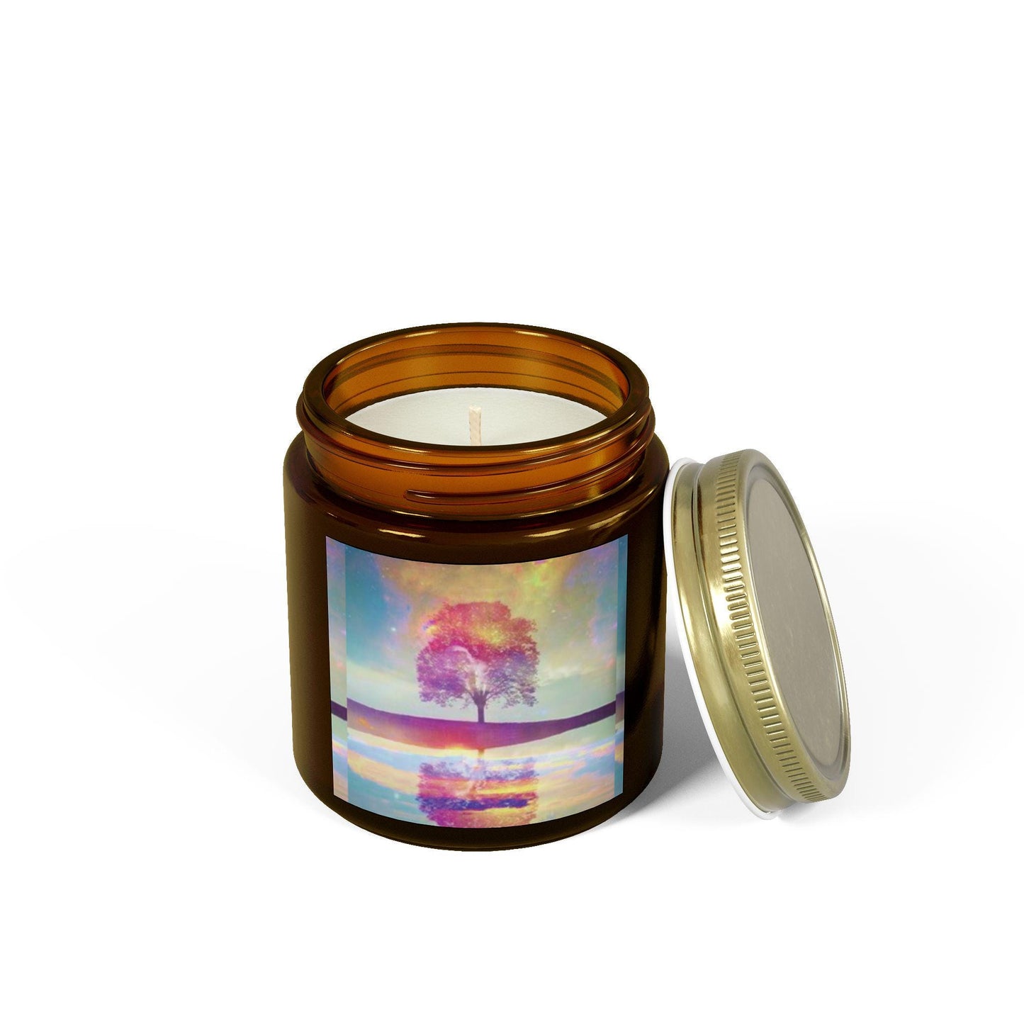 Eco-Friendly Cinnamon Chai Aromatherapy Candle with Celestial Astronomy Art Design for Home Decor