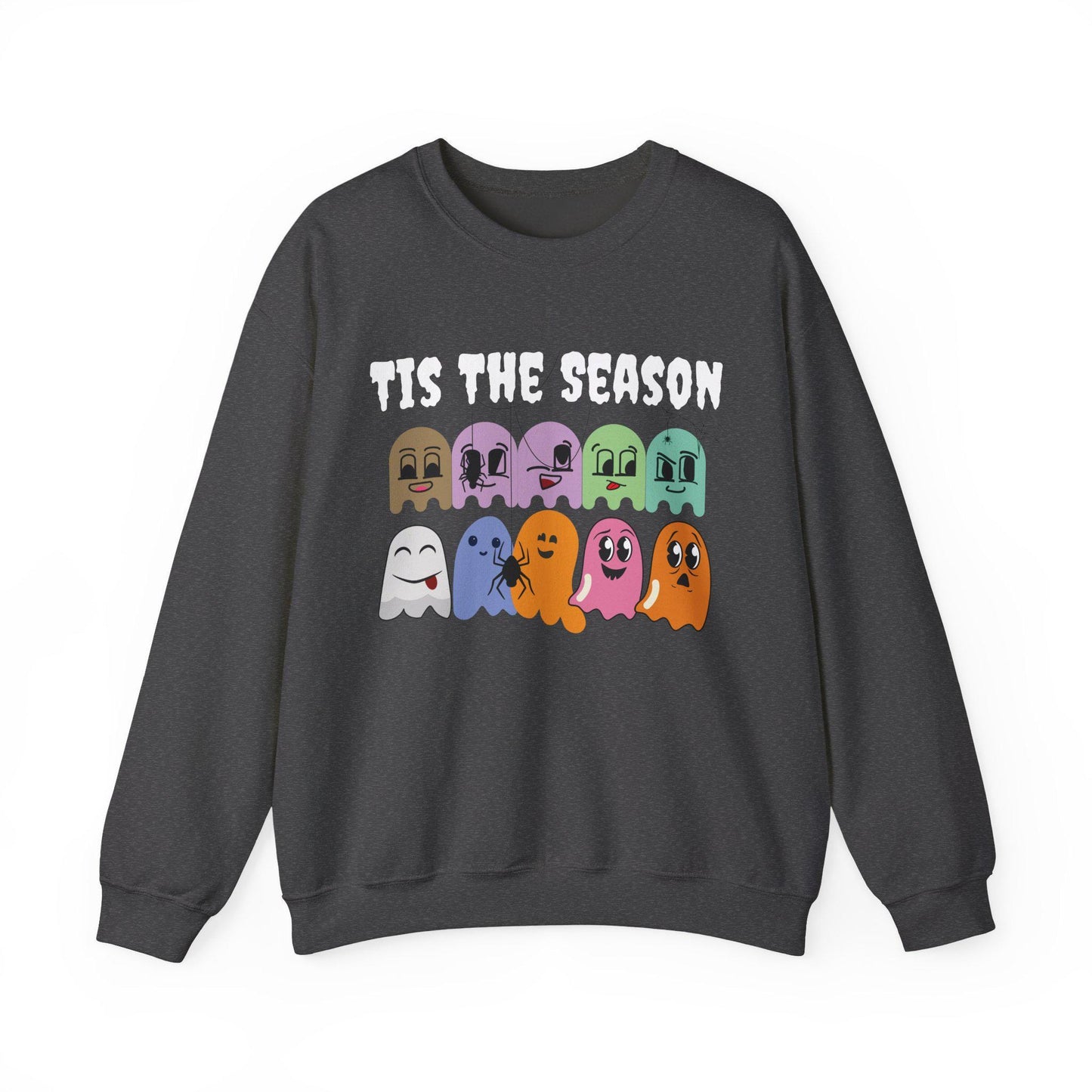 Spooky Season Ghost Sweatshirt: Halloween Fall Fashion Crewneck