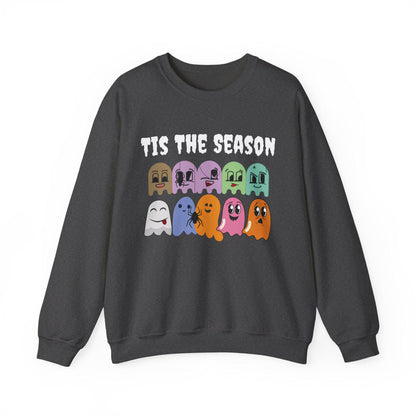 Spooky Season Ghost Sweatshirt: Halloween Fall Fashion Crewneck