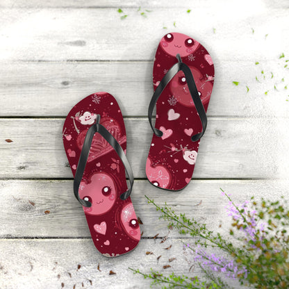 Kawaii Cherry Print Flip Flops: Y2K Harajuku Beach Sandals