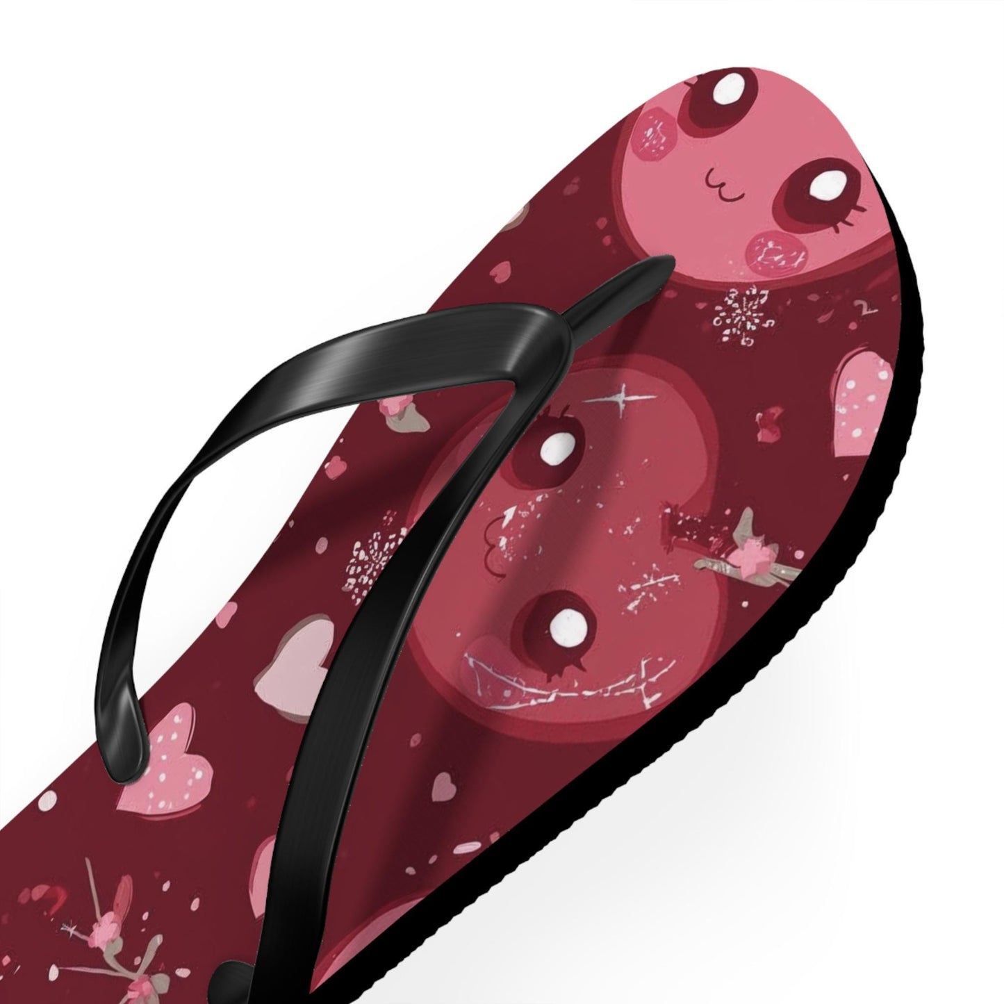 Kawaii Cherry Print Flip Flops: Y2K Harajuku Beach Sandals
