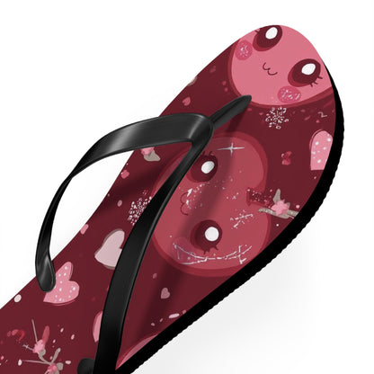 Kawaii Cherry Print Flip Flops: Y2K Harajuku Beach Sandals