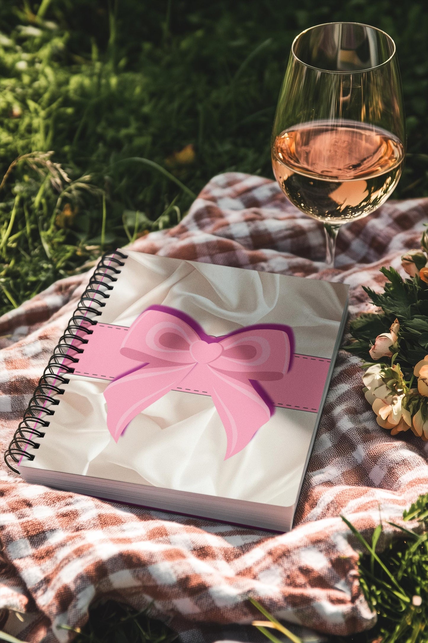 Elegant Bow Spiral Notebook: Ruled Lines for Journaling, Wedding Planning & Daily Notes