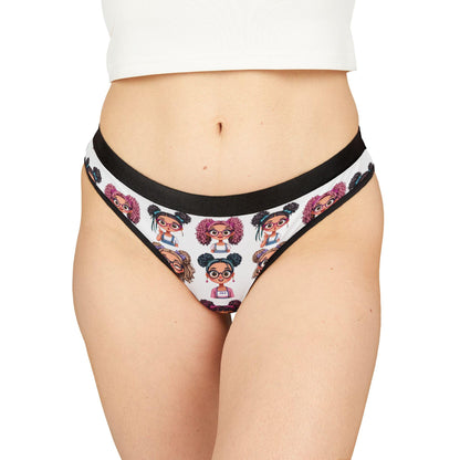 Playful Print Women's Thong: Novelty Character Underwear