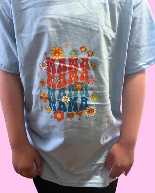 Children's Floral Graphic Tee: Cotton Back-to-School Shirt for Boys & Girls, Relaxed Fit Summer Top