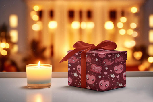 Cherry Red Kawaii Crown Gift Wrapping paper for Holidays or Any Occasion, Cute Present Packaging, Decorative Paper Roll, Birthday,