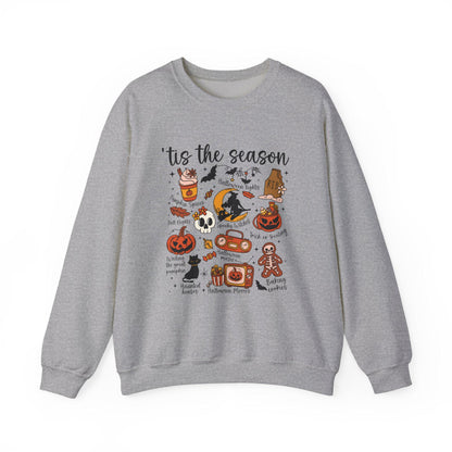 Tis The Season Halloween Sweatshirt, Fall Clothing, Earthly Colors, Fun Design, Spooky Shirt, Unisex Sweatshirt, Halloween Outfit, Crewneck