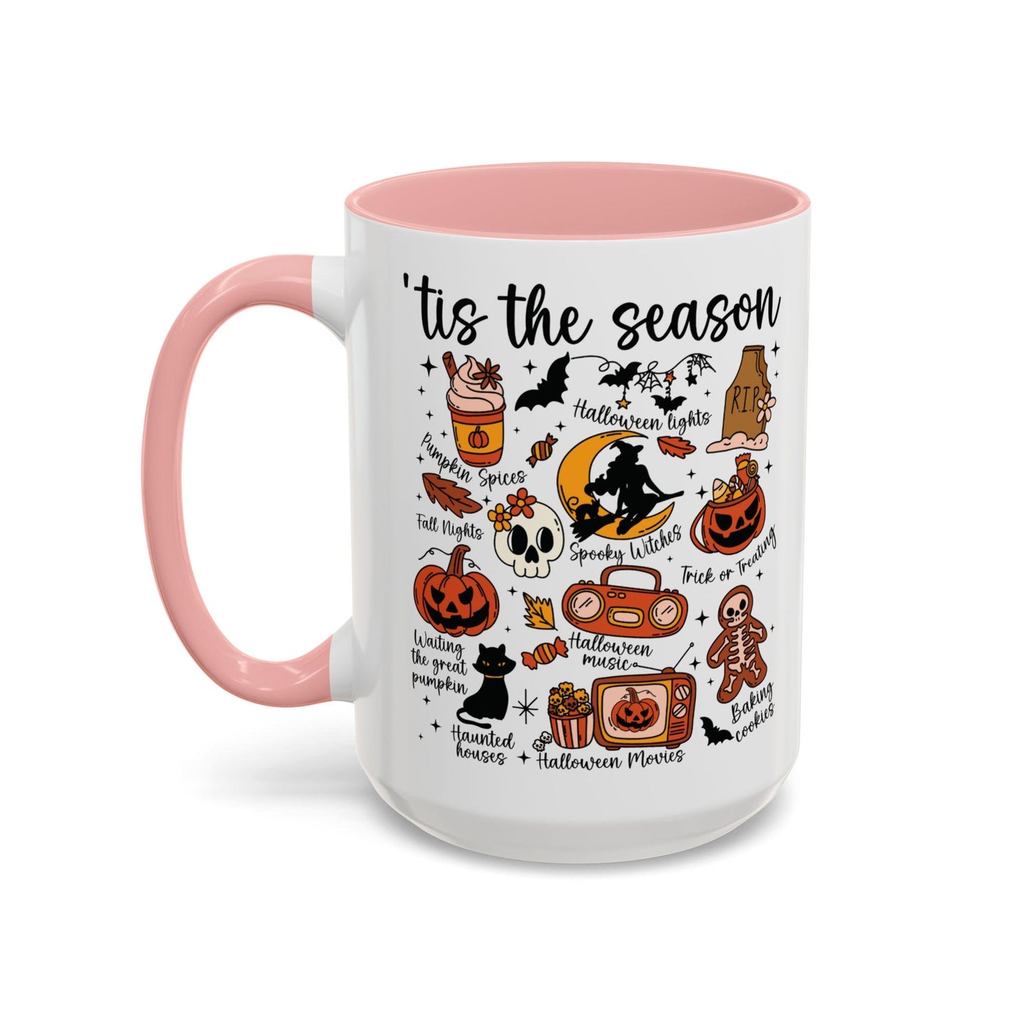 Halloween Vibes Coffee Mug, Spooky Season Drinkware, Gift for Halloween Lovers, Pumpkin Mug, Seasonal Home Decor, TIS The Season