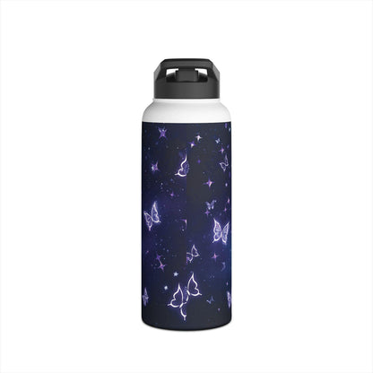 Personalized Cosmic Cat Water Bottle: Insulated Stainless Steel Kids Bottle