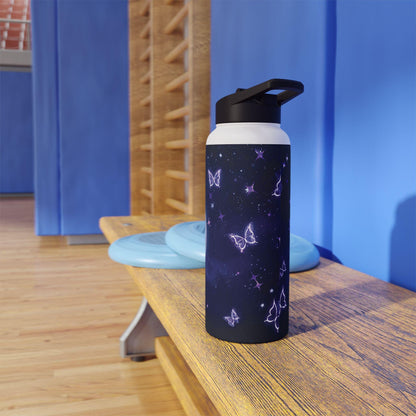 Personalized Cosmic Cat Water Bottle: Insulated Stainless Steel Kids Bottle