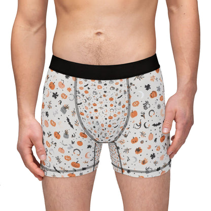 Fun Halloween Patterned Men's Boxers, Comfortable Underwear, Gift for Him, Casual Everyday Wear, Unique Style, Novelty Boxers