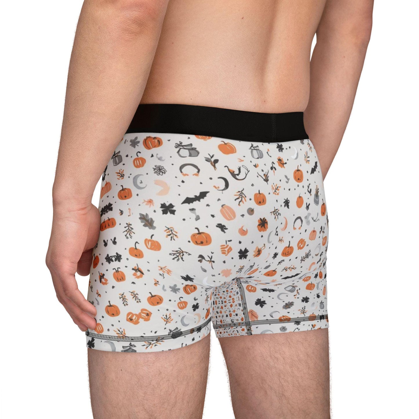Fun Halloween Patterned Men's Boxers, Comfortable Underwear, Gift for Him, Casual Everyday Wear, Unique Style, Novelty Boxers