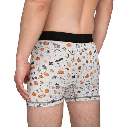 Fun Halloween Patterned Men's Boxers, Comfortable Underwear, Gift for Him, Casual Everyday Wear, Unique Style, Novelty Boxers