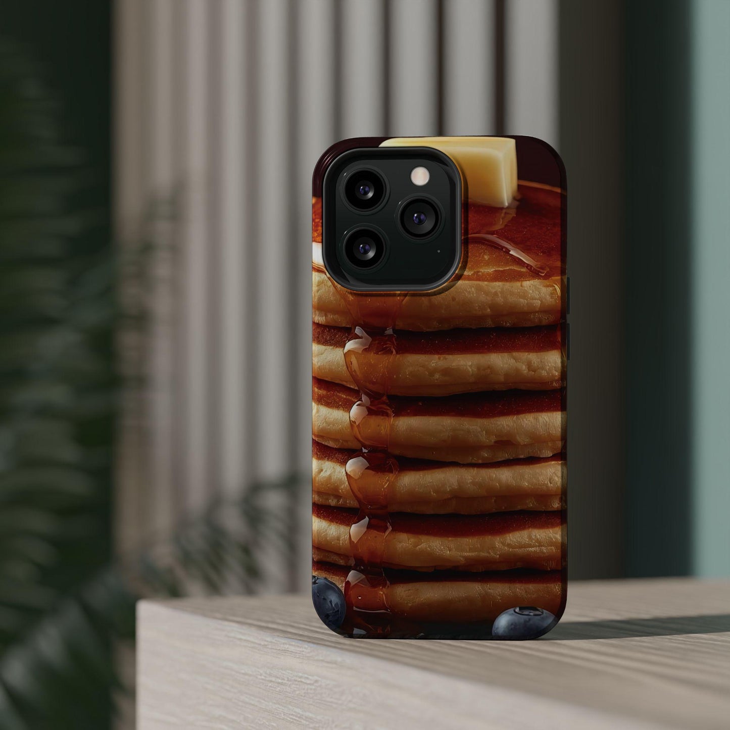 Blueberry Pancake iPhone Case: MagSafe Compatible, Foodie Gift