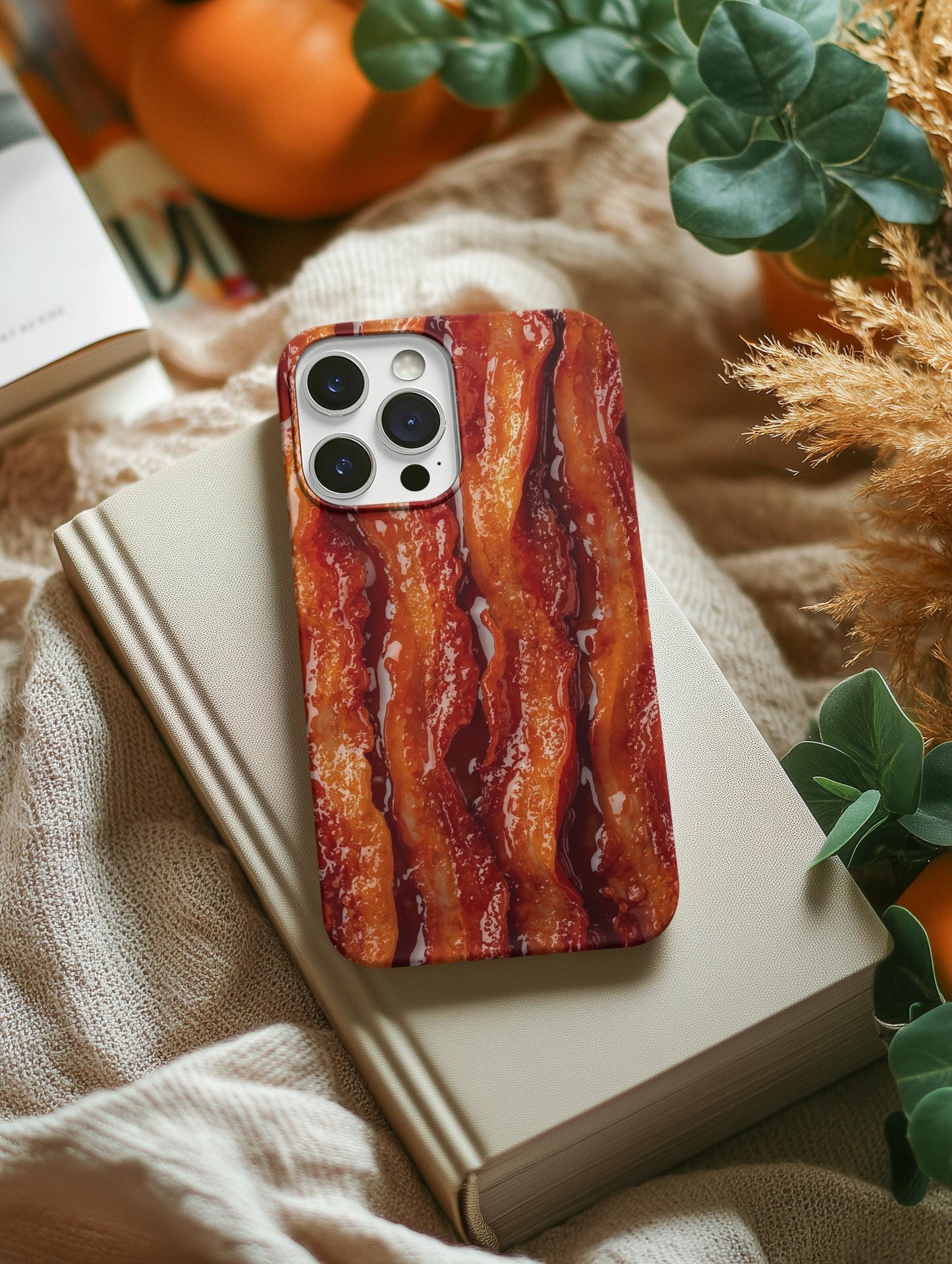 Bacon Lovers Phone Cases, Fun Foodie Gift, Funny Accessory, Holiday Present, Unique Phone Cover