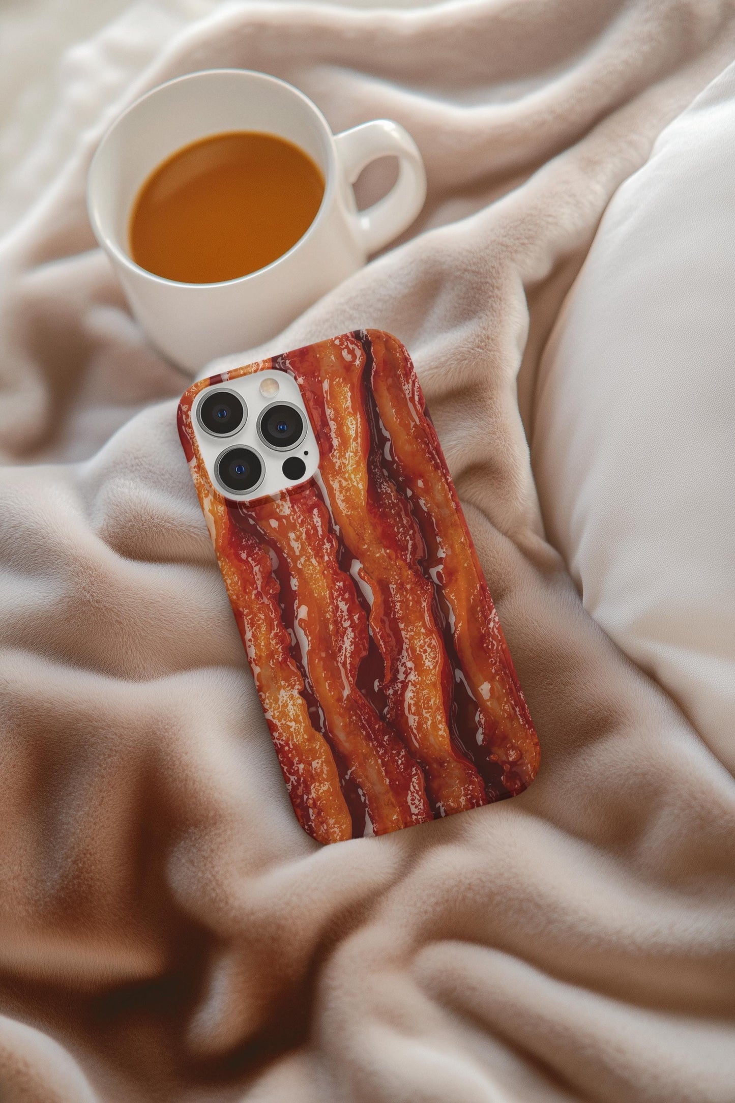 Bacon Lovers Phone Cases, Fun Foodie Gift, Funny Accessory, Holiday Present, Unique Phone Cover