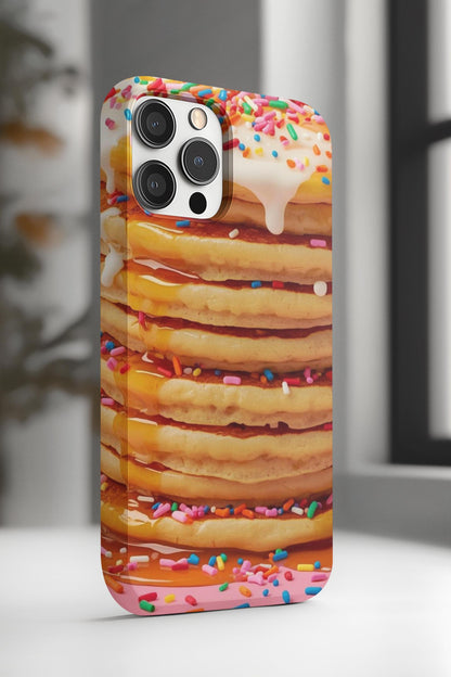 Colorful Confetti Pancake iPhone 14 Case: Unique Foodie Gift for Teens, Fun Phone Accessory