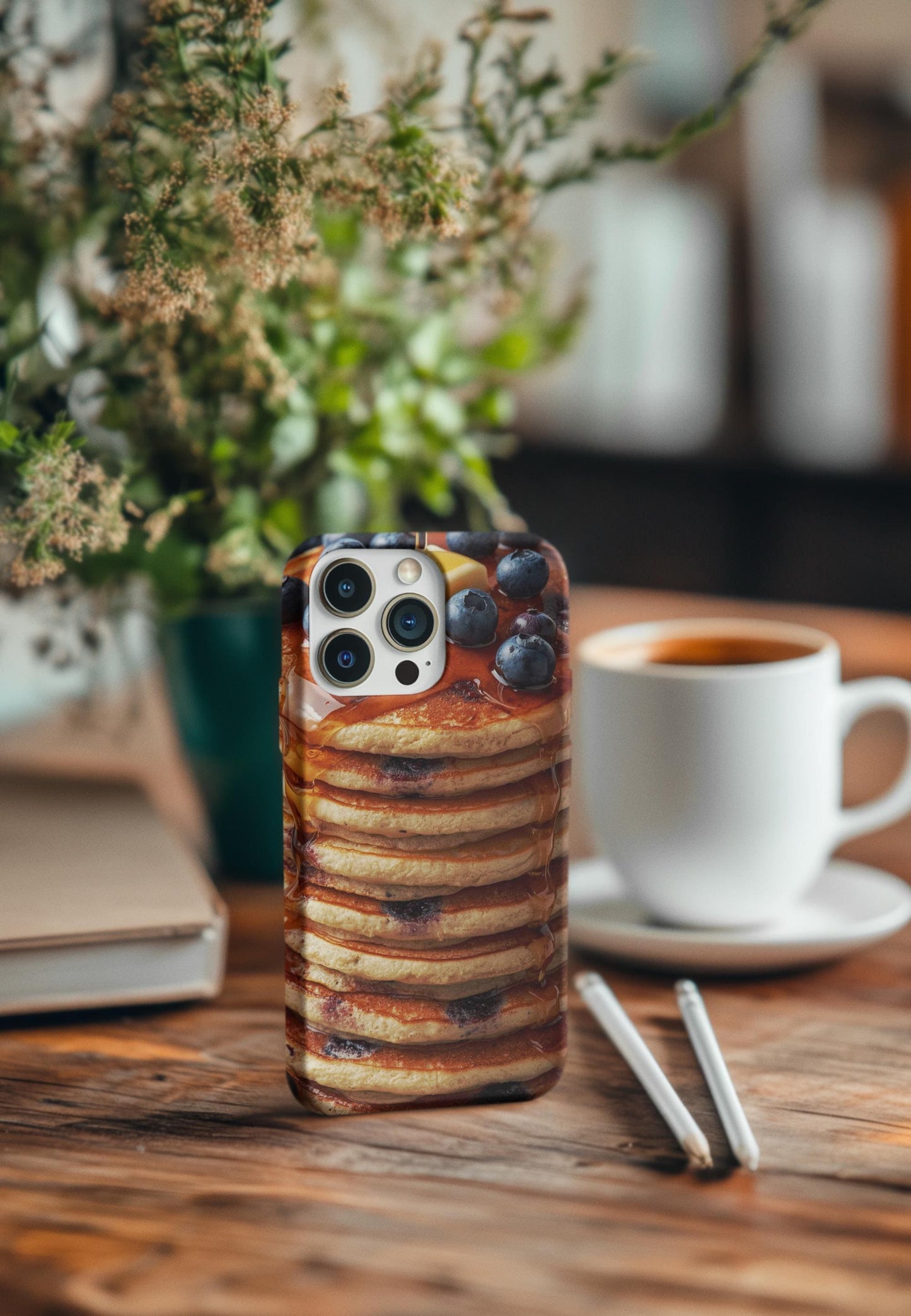 Blueberry Pancake iPhone Case: Magnetic, Durable, Food Lover Gift