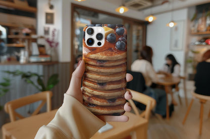 Blueberry Pancake iPhone Case: Magnetic, Durable, Food Lover Gift