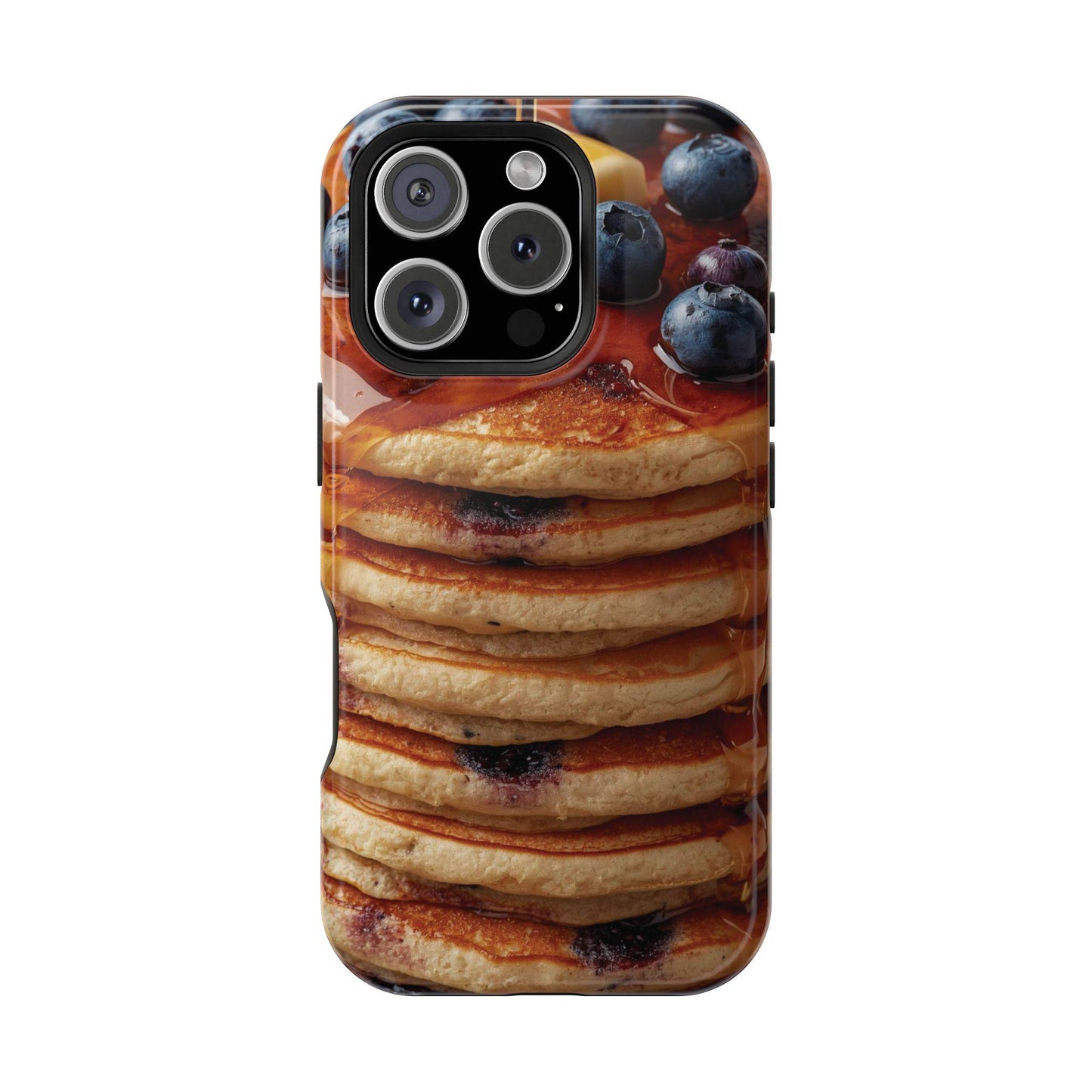 Blueberry Pancake iPhone Case: Magnetic, Durable, Food Lover Gift